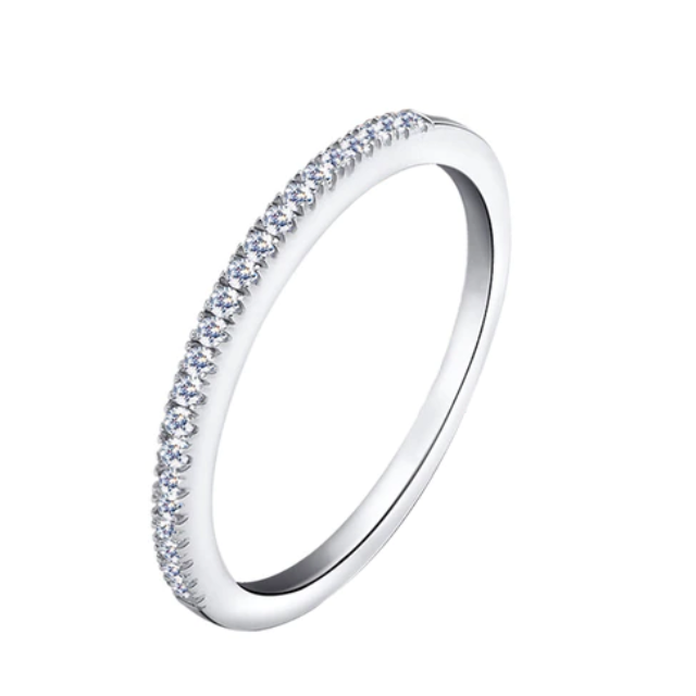 ANILLO CHURUMBELA BLANCA ZIRCONIA MEDIA DK plata y algo