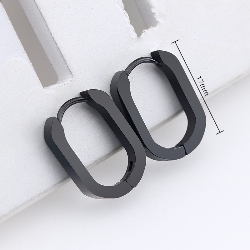 ARRACADA OVALO GEOMETRICO BLACK MEY