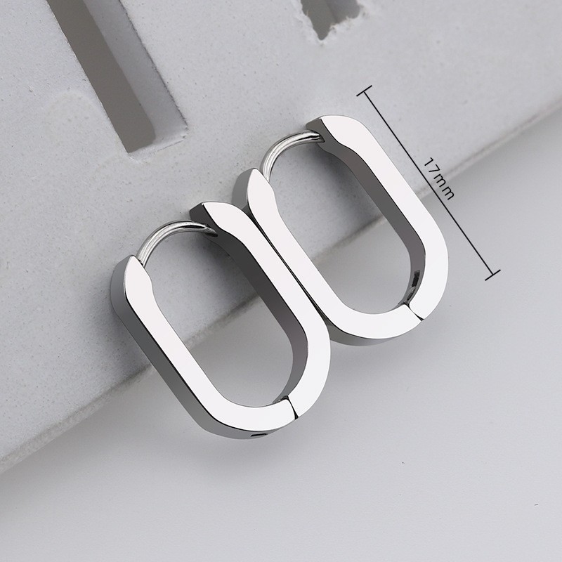 ARRACADA OVALO GEOMETRICO SILVER MEY