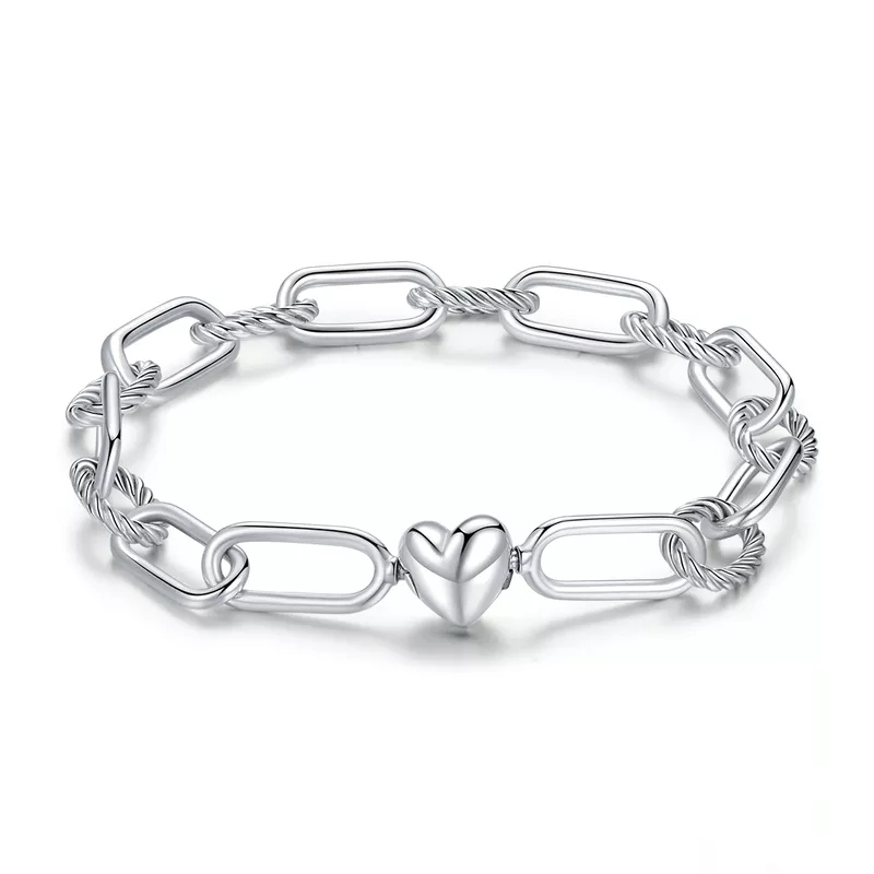 PULSERA SPIN ESLABONES HEART