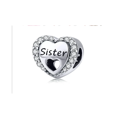 CHARM CORAZON SISTER ZIRCONIA